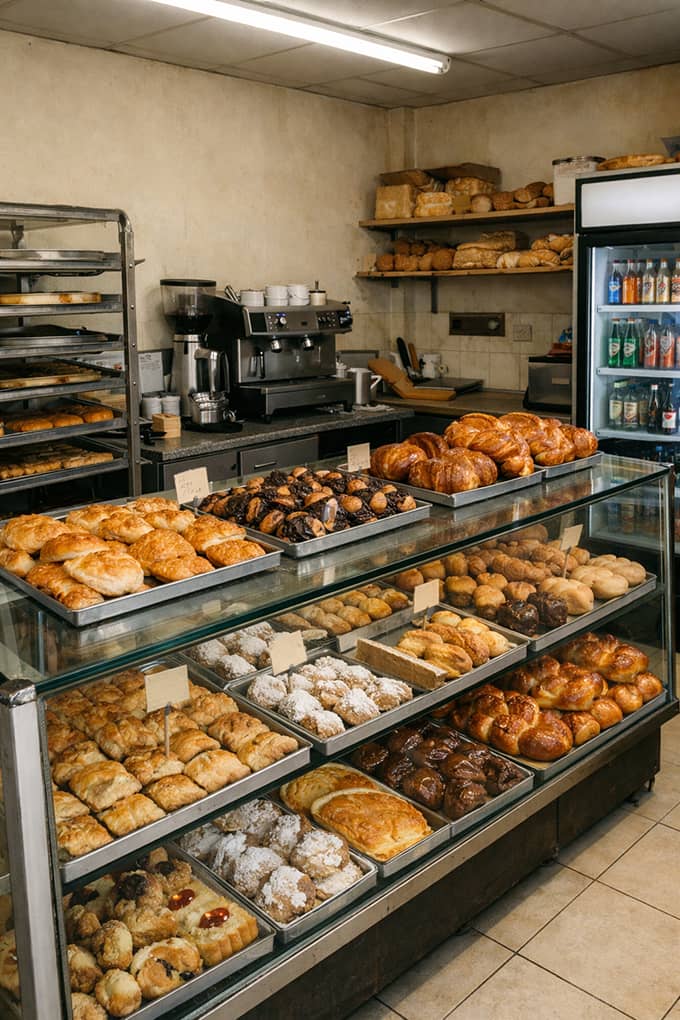 מאפיה עם ויטרינת מאפים